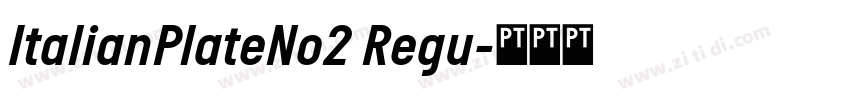ItalianPlateNo2 Regu字体转换